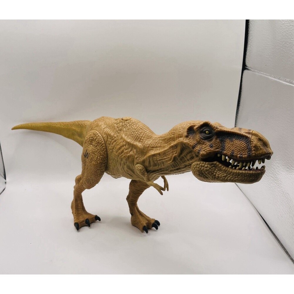 TYRANNOSAURUS T-REX Jurassic World Action Figure w/ Push Button Chomping Jaws